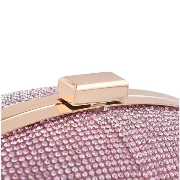 JOSEPH D'AREZZO Crystal Football Bag Rhinestone Crossbody Clutch NWT - Picture 6 of 7